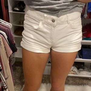 Barely worn white jean shorts.
